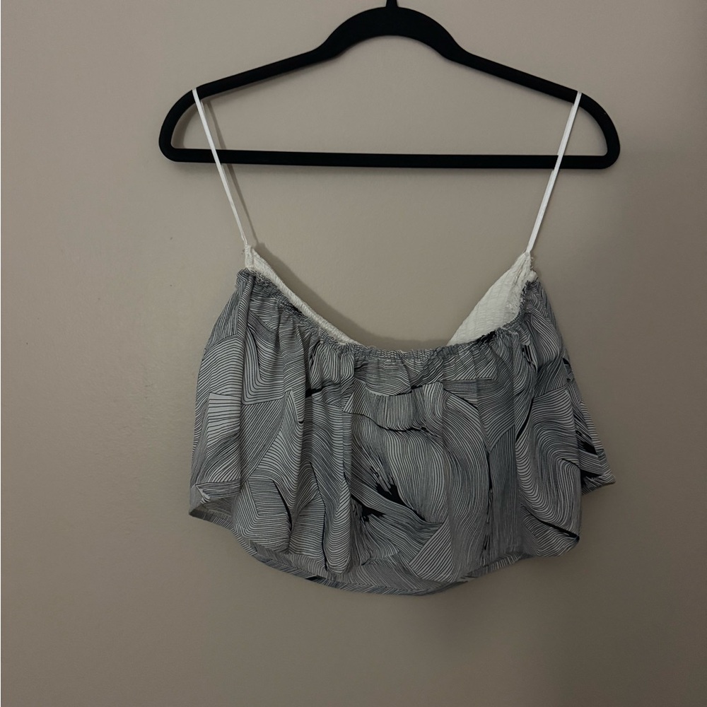 L'ATISTE Black and White Strapless Top - Picture 4 of 5